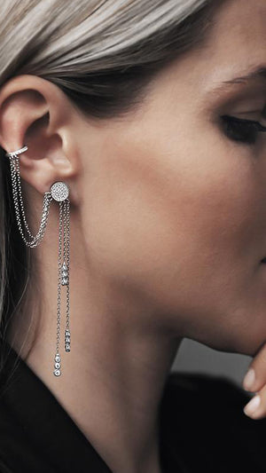 Amazon.com: Star Earrings Dangle Sterling Silver Stars Front Back Post  Earrings CZ Drop Earrings Christmas Gifts for Women(Stars earrings style  1): Clothing, Shoes & Jewelry